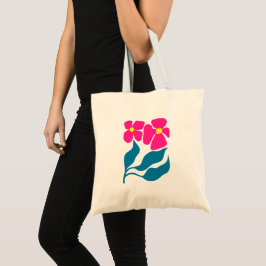 Florale Illustration Tragetasche