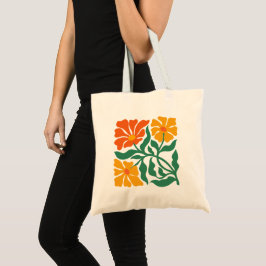 Florale Illustration Tragetasche