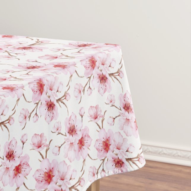 Florale Kirschblüten Rosa Weiß Tischdecke (Beispiel)