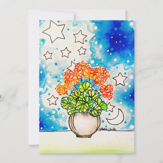 Florale Kunst Einladung (Vorderseite)