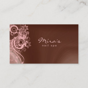 Florale Landschaft der Business Card Braunrosa Visitenkarte