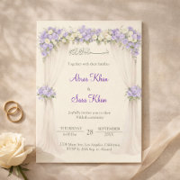 Florale Lavendel- und Elfenbein-Muslim-Nikkah-isla