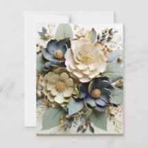 Florale Leerkarten mit Umschlag