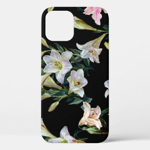 Florale Lilien: Gemälde mit schwarzem Hintergrund Case-Mate iPhone Hülle