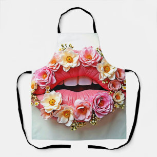 Florale Lippenkunst Schürze