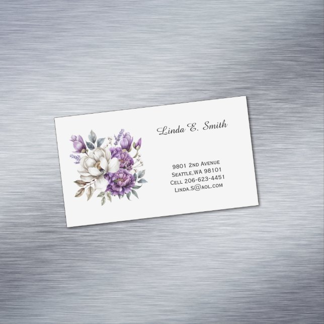 Florale magnetische Visitenkarte (Beispiel)