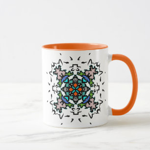 Florale Mandala-Kunst Tasse