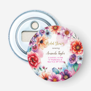 Florale minimalistische Kalligrafie Brautparty-Kar Flaschenöffner