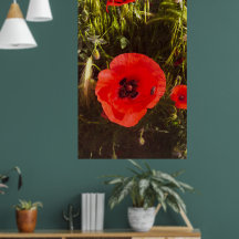 Florale Mohn-Träumerin – Botanische Fantasy-Kunst