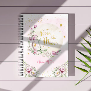 Florale Mond Rosa Notizblock