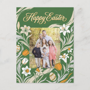 Florale Oster-Postkarte mit Foto - Personalisierte Postkarte