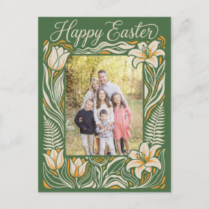 Florale Oster-Postkarte mit Foto - Personalisierte Postkarte