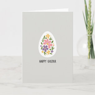 Florale ovoide Ostergrußkarte Karte