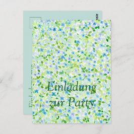 Florale Party in zarten  Pastelltönen Postkarte
