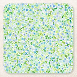 Florale Party in zarten  Pastelltönen Rechteckiger Pappuntersetzer