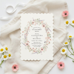 Florale Pastell-Hochzeitseinladung Einladung