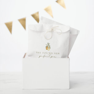 Florale perfekte Birnen-Brautparty Geschenktütchen