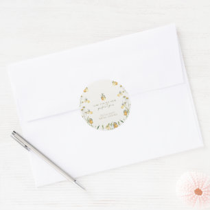 Florale perfekte Birnen-Brautparty Runder Aufkleber