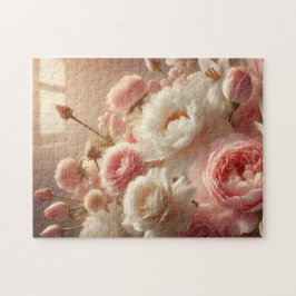 Florale Pfingstrosen Rosen Tulpen Muttertagsgesche Puzzle