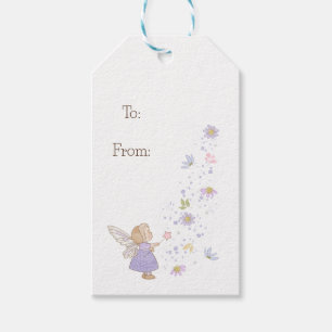 Florale Pixie-Gift-Tags Geschenkanhänger