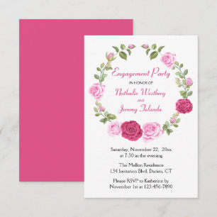 Florale Probeessen-Pink-Rosengarten-Hochzeit I Einladung