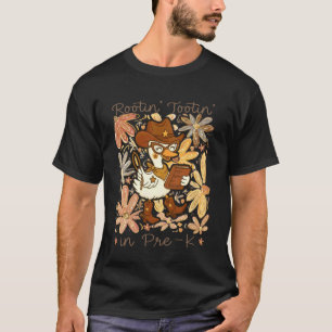 Florale Rootin' Tootin' Vorschullehrerin Cowgirl-G T-Shirt