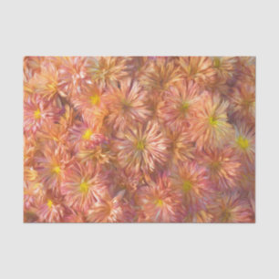 Florale rosa gelbe Chrysantheme hübsche Decoupage Seidenpapier
