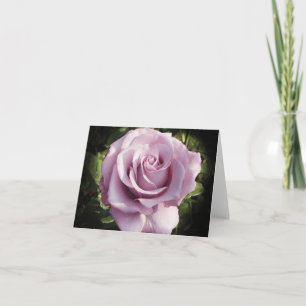 Florale rosa Rosenblume - Hallo, Danke, Liebe Dankeskarte