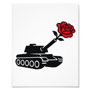 Florale Rose tank Anti-War-Pazifismus Fotodruck