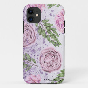 *~* Florale Röte Lavendel PFINGSTROSE Lila Glitter Case-Mate iPhone Hülle