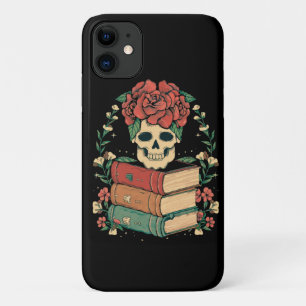 Florale Schädel auf deinen Büchern Case-Mate iPhone Hülle