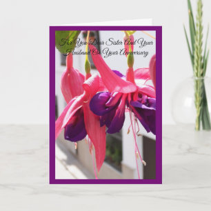 Florale Schwester und Schwager Personalisierter Ho Karte