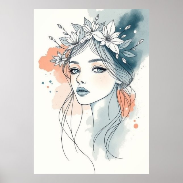 Florale Serenität Poster (Vorne)