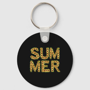 Florale Sommerbrief - Sommerzeit mit Aquarell Schlüsselanhänger