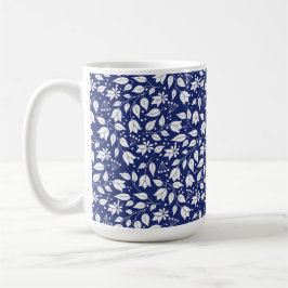 Florale Tasse in Navy und White