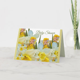 Florale Teddybären Blumen Narzisse Osterglocke Karte