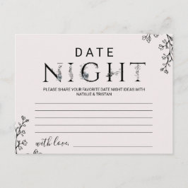 Florale Typografie Date Night Ideale Karten