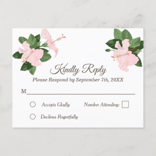 Florale UAWG Postkarte mit weißem Hibiskus
