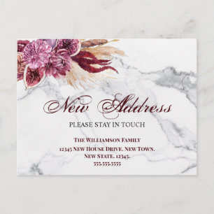 Florale Umzugsnachricht Neue Adresse Postkarte