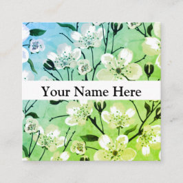 Florale Visitenkarten Quadratische Visitenkarte