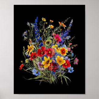 Florale Wasserfarbe, Naturliebhaber Poster