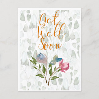 Florale Wasserfarbe wird bald gut Postkarte