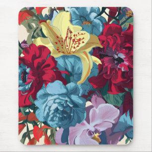 Florale Watercolor Monogram Delight Mousepad