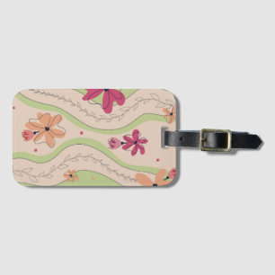 Florale Wellen Gepäckanhänger
