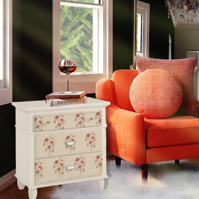 Florale Wildblume Fall Schmetterling Elfenbein Dek Seidenpapier (Von Creator hochgeladen)