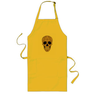 Florale Zucker-Schädel-Dia-de-los-Muertos Lange Schürze