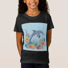 Floraler Delfin T-Shirt