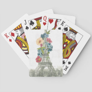 Floraler Eiffelturm Paris, Frankreich Spielkarten
