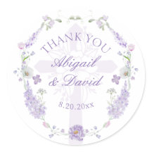 Floraler Flieder-Lavendel-Kranz religiöse Hochzeit
