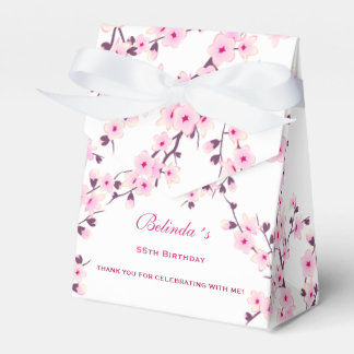 Floraler Kirschblüten-Rosa-Weiß | Benutzerdefinier Geschenkschachtel